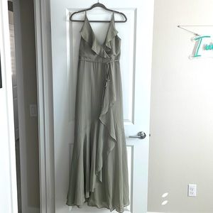 Jenny Yoo sage green Ensley dress - size 8